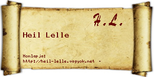 Heil Lelle névjegykártya